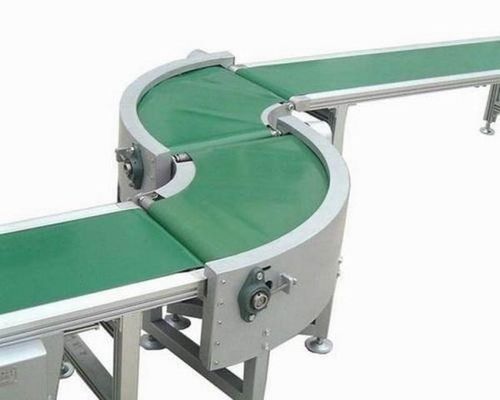comprare Curva bianca blu di giro del PVC di verde un nastro trasportatore da 90 gradi un nastro trasportatore da 180 gradi online manufacture