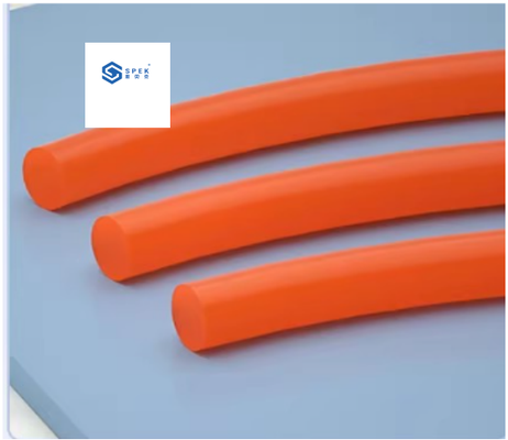 Acquistare Cintura trasportatrice rotonda di PU massello arancione con capo liscio online manufacture