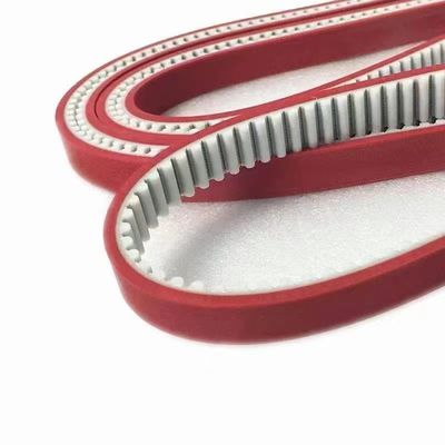T5/T10 trapezoidali tirano giù la migliore cinghia dentata coperta rossa di gomma della cinghia di sincronizzazione del dente con rivestimento