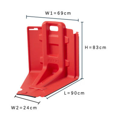 Nuovo design di inondazione in plastica rossa per la costruzione Ferma acqua e inondazione