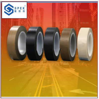 Nastro adesivo in silicone con rivestimento in fibra di vetro in PTFE resistente al calore Spessore 0,08 mm