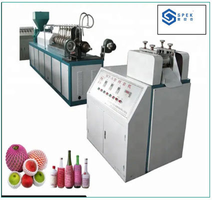 Macchina per la produzione di estrusori di rete di schiuma EPE a manica di plastica per frutta, verdura, rosa, bottiglia di vino