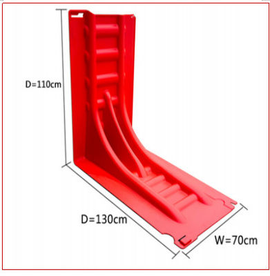 Altezza 110cm ABS Plastica Rossa Anti-UV Comodo Baffier Inondazione