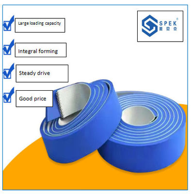 Cintura trasportatrice in PVC a schiuma blu per la gamma di temperature da -20 °C a 80 °C