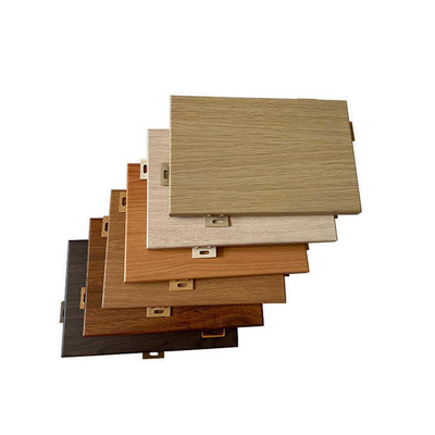 Pannello di alluminio acustico a forma di legno per rivestimenti di porte e sistemi di pareti per uffici